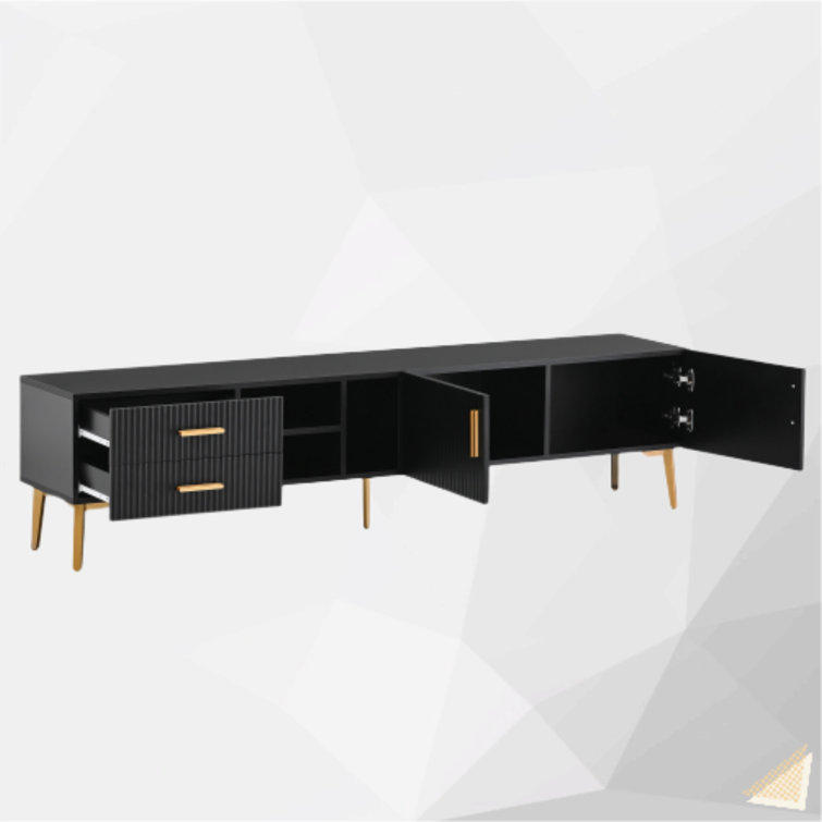 Black and brass 2024 media console